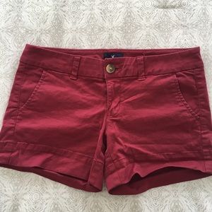 Red/maroon American Eagle shorts